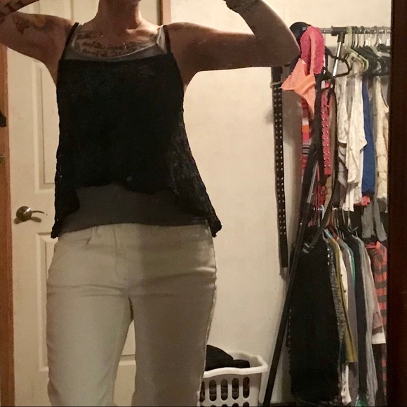 Liberty Love Lacey look black crop top tank! - Picture 3 of 8